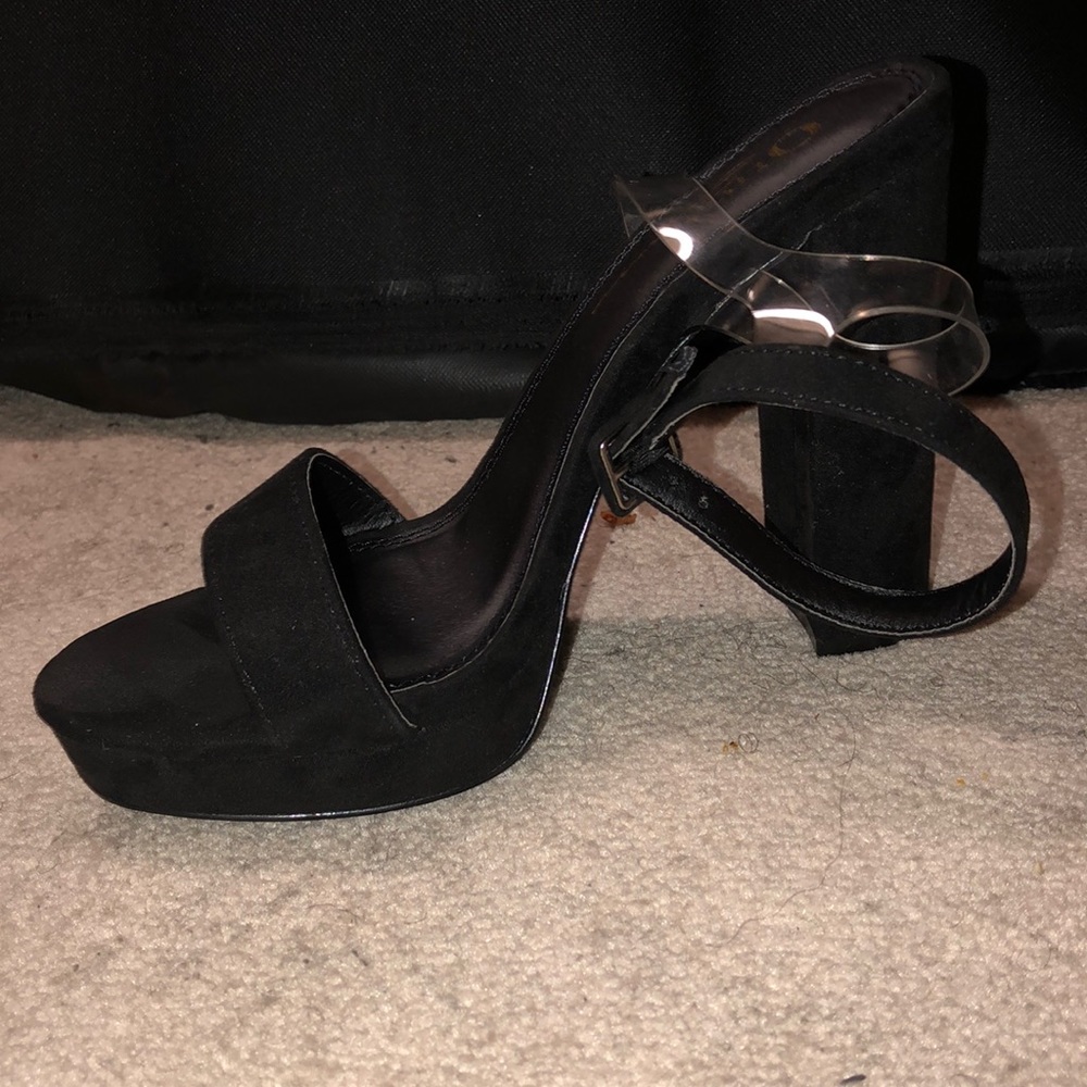 Black Suede heels, Style Name: Jewels
